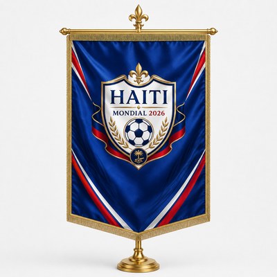 Haiti Mondial 2026 official Indoor Ceremonial Flag